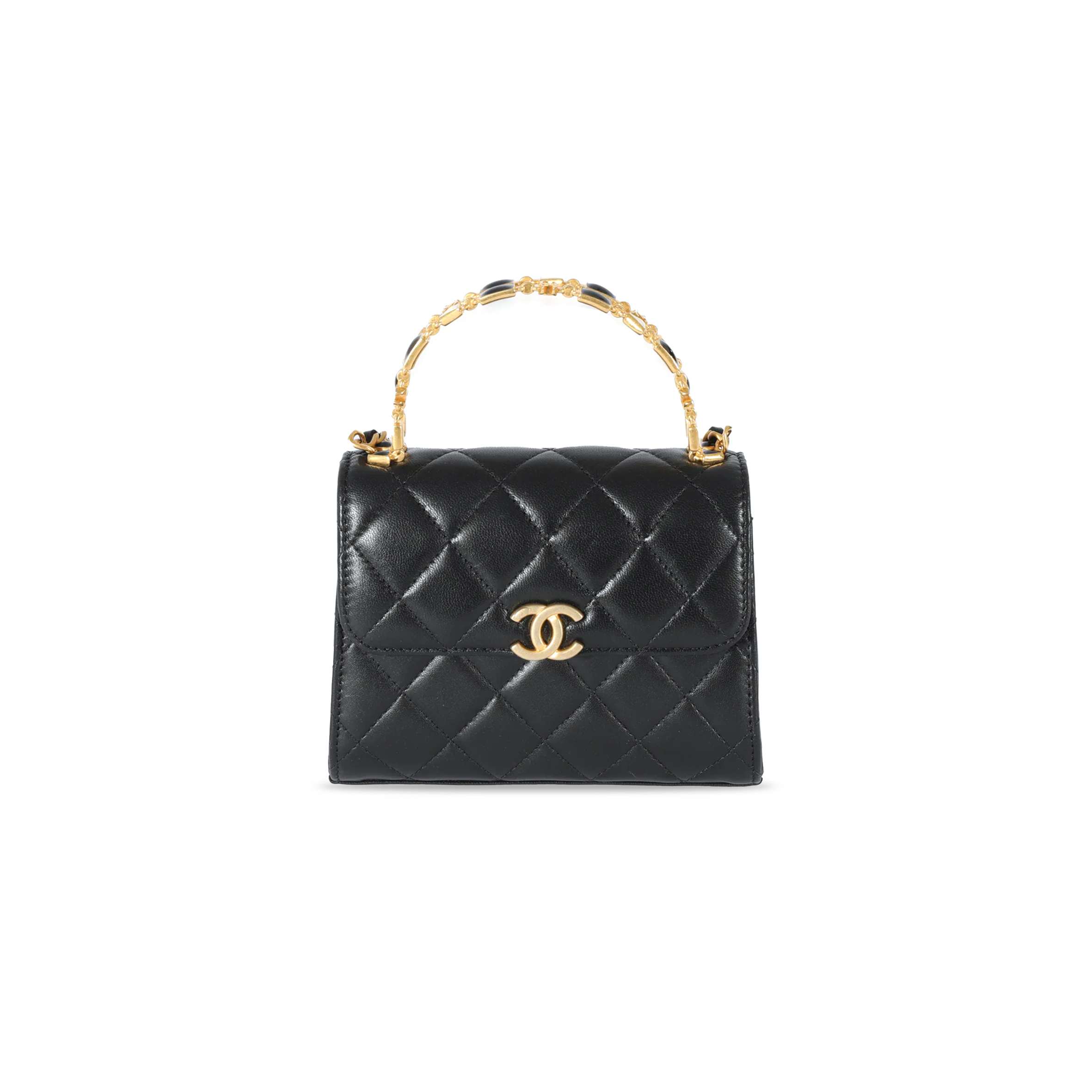 CHANEL TOP HANDLE WITH CHAIN AP2945 B08842 94305 (14.5*11.5*5.5cm)